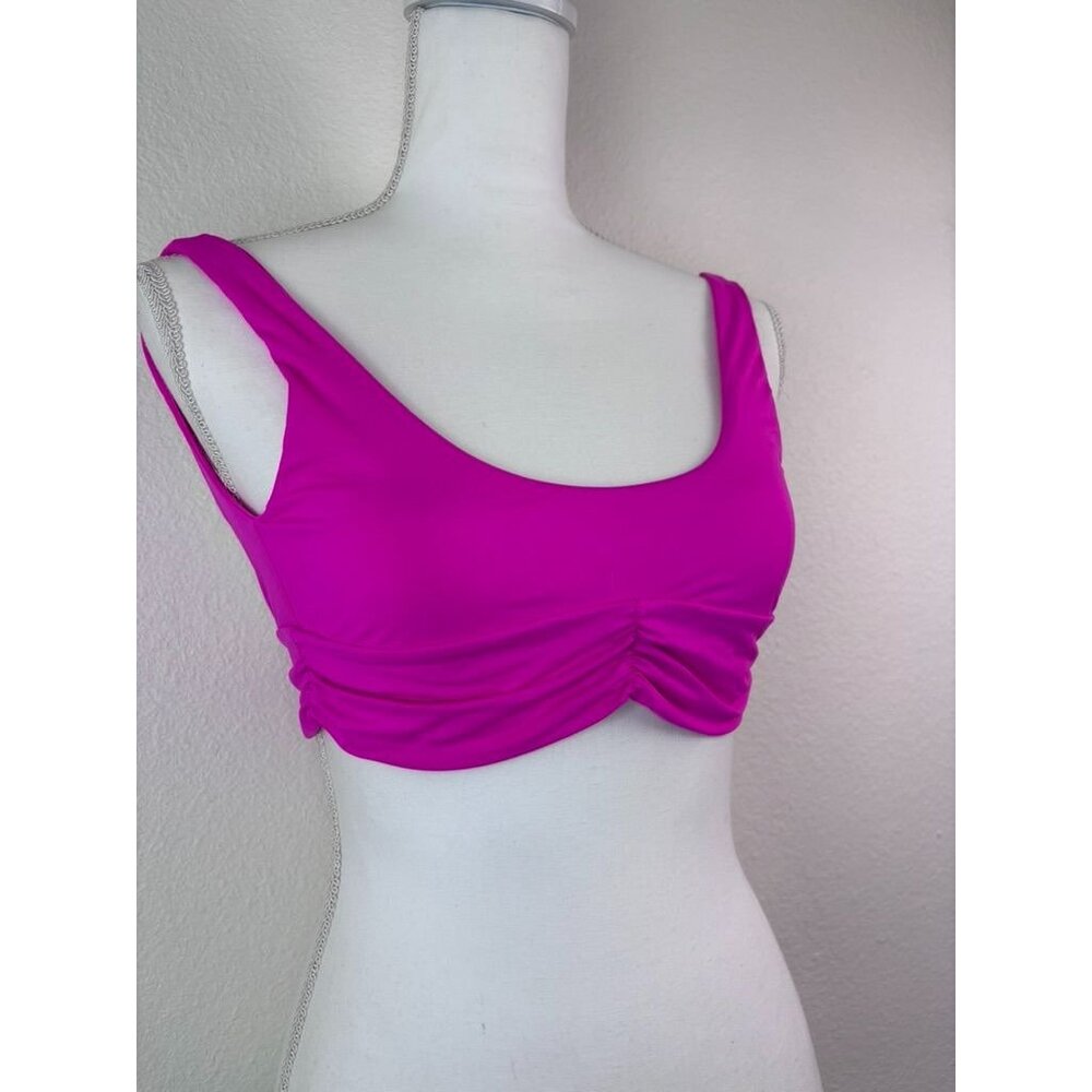 Beach‎ Riot swim women's XS hit pink bikini swim top tie back unlined wireless